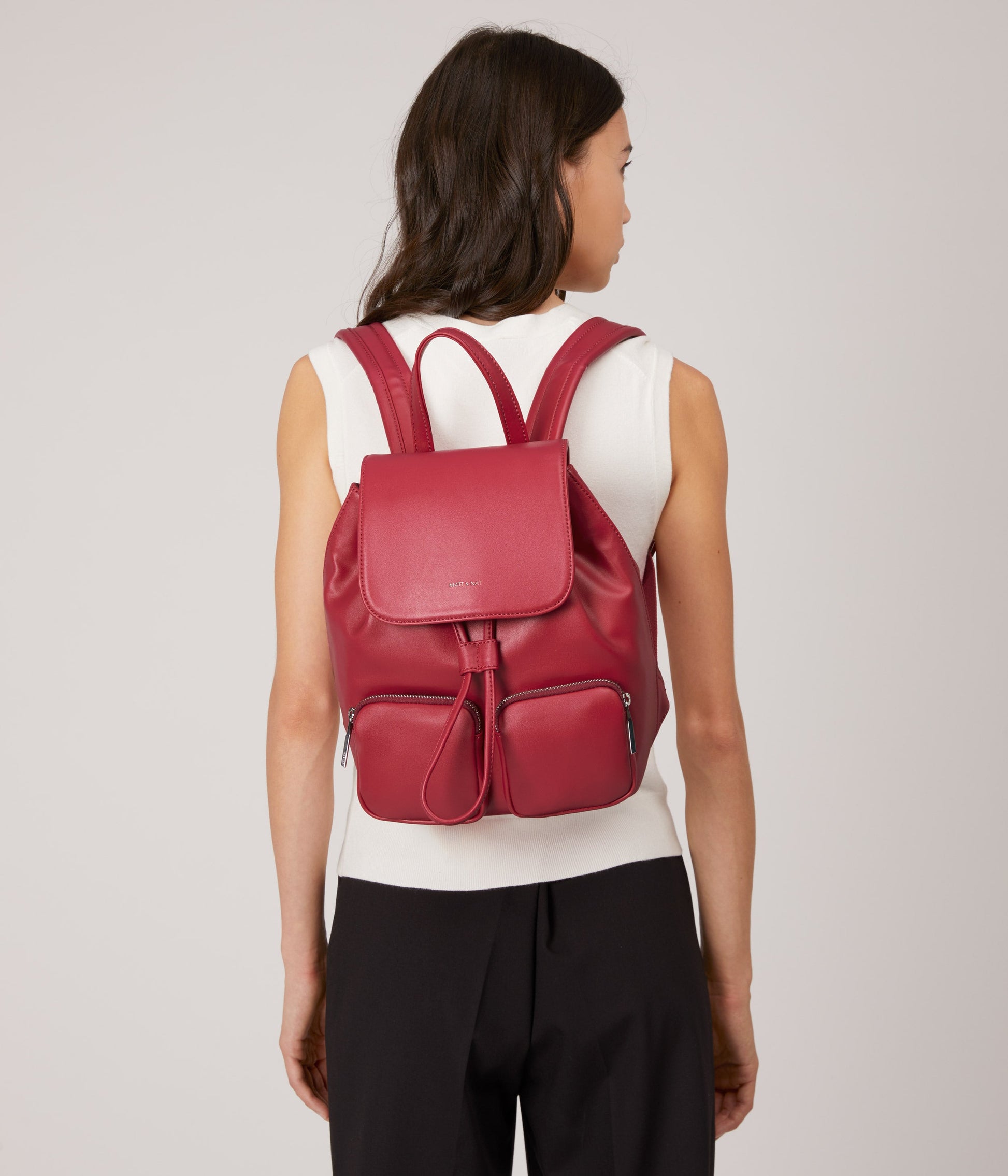 TATUM Vegan Backpack - Loom | Color: Pink - variant::tulip