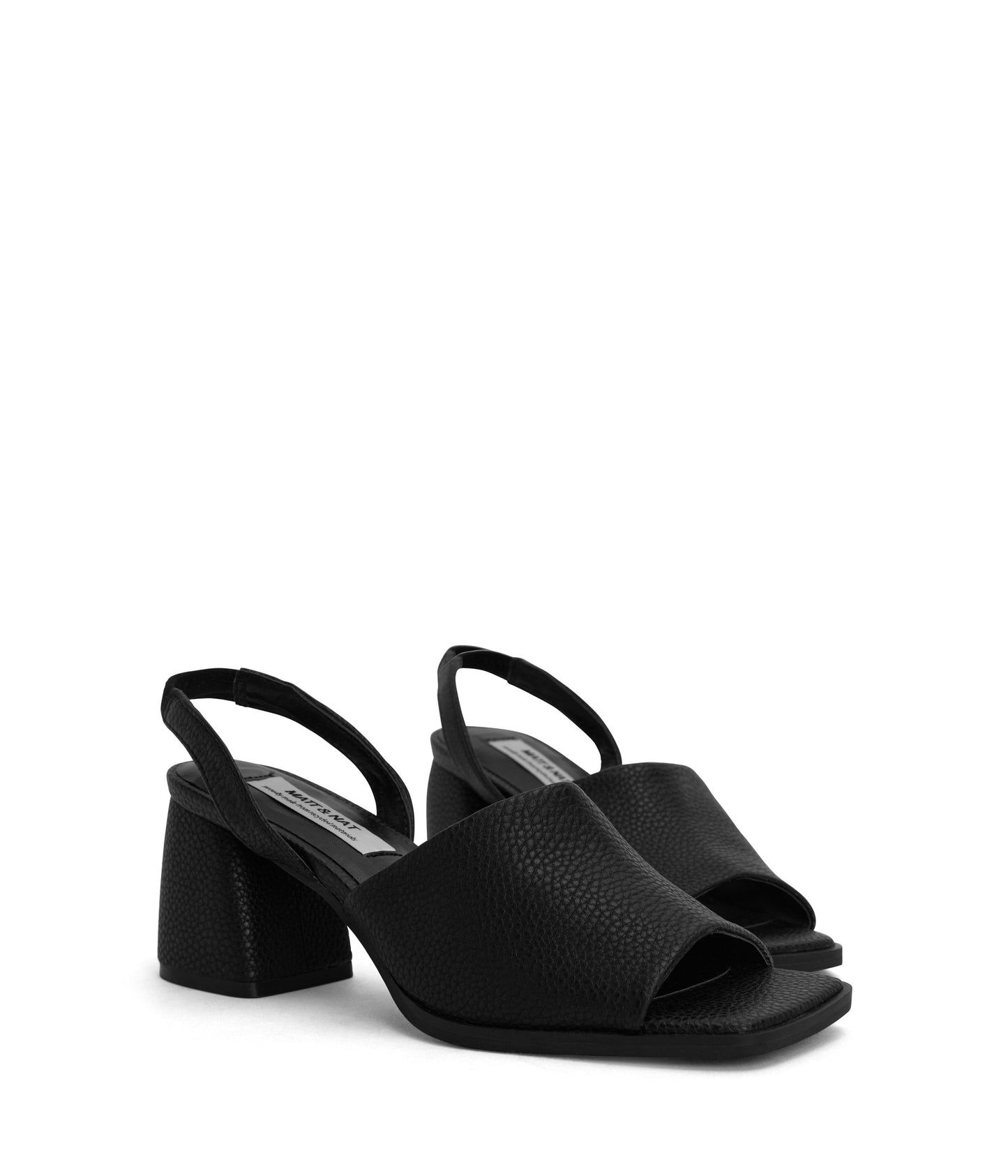 PLUME Women's Vegan Slingback Sandals | Color: Black - variant::black