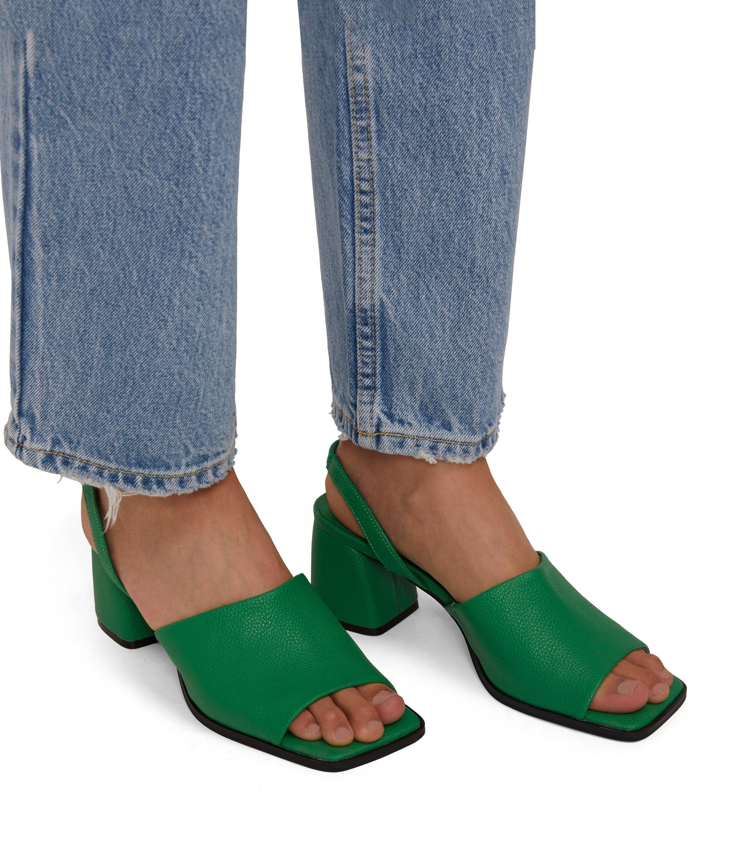 PLUME Women's Vegan Slingback Sandals | Color: White - variant::white