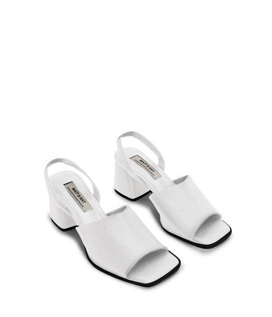 PLUME Women's Vegan Slingback Sandals | Color: White - variant::white