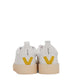 MARCI Women's Vegan Sneakers | Color: White, Yellow - variant::whiyellow