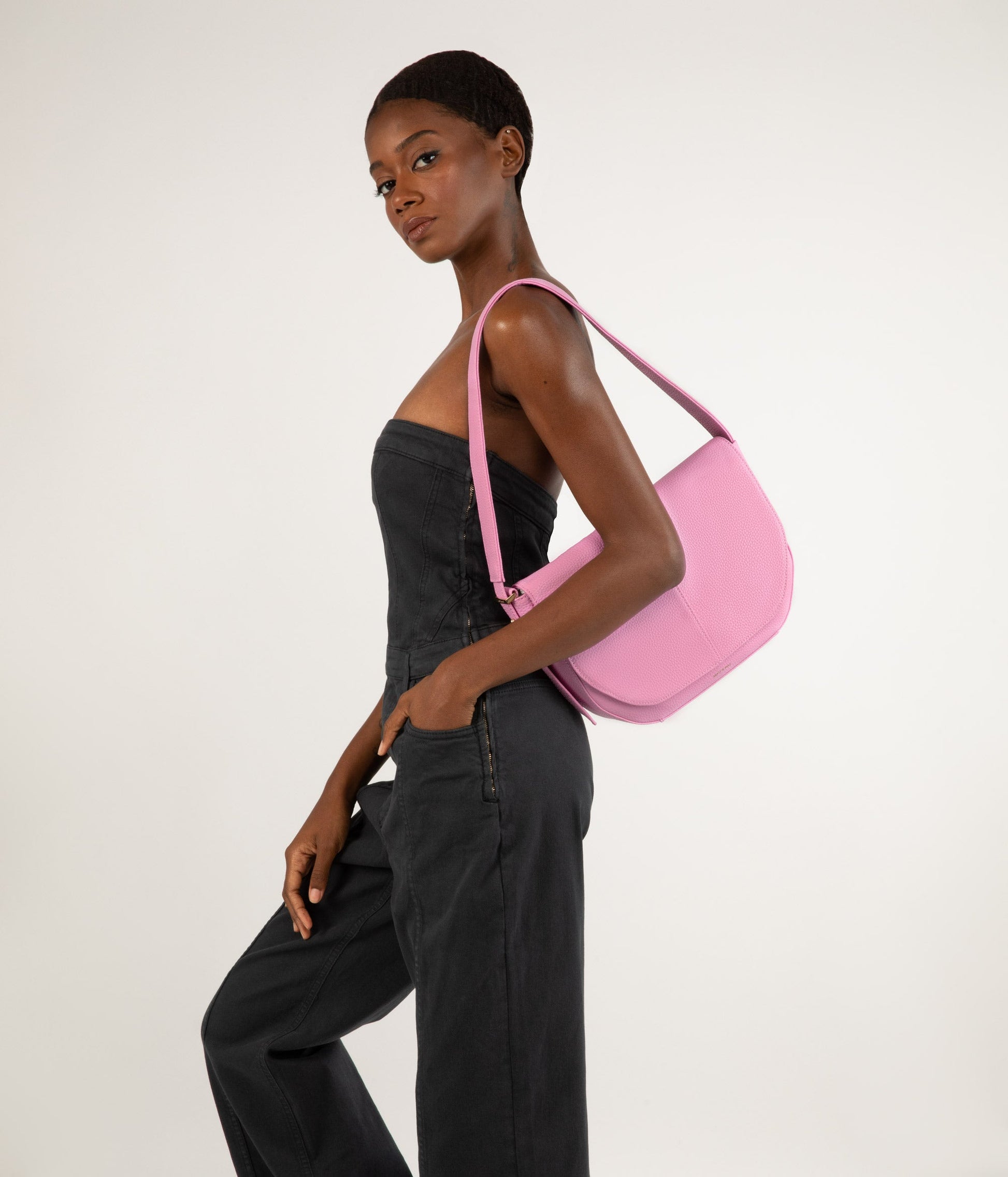 ALIK Vegan Shoulder Bag - Purity | Color: Pink - variant::flora