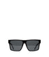MAEVE Retro Squared Sunglasses | Color: Black - variant::black