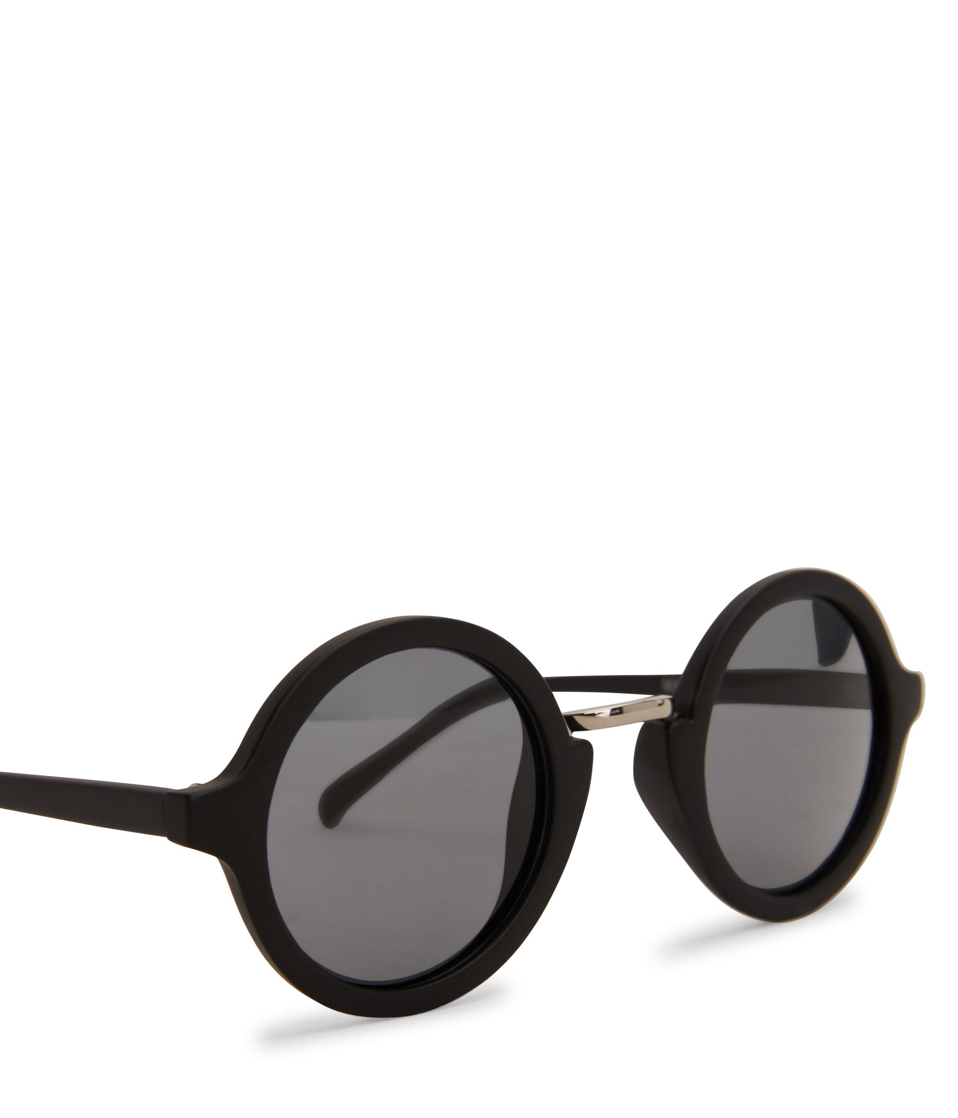 HALSEY Black Round Sunglasses | Color: Black - variant::black
