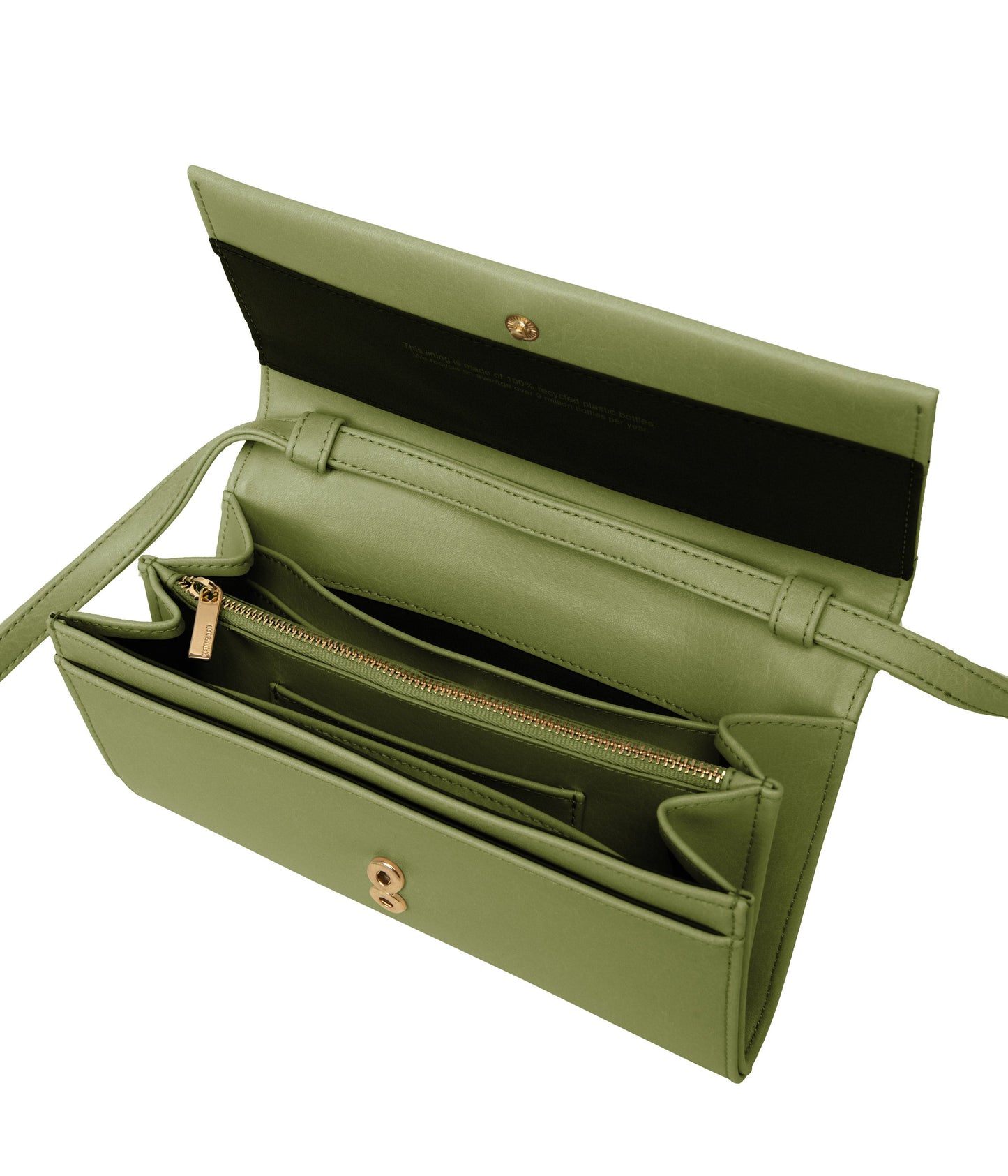 LETTE Vegan Wallet Crossbody Bag - Vintage | Color: Green - variant::frog