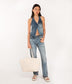ALLIE Large Vegan Tote Bag - Arbor | Color: White, Beige - variant::macadamia