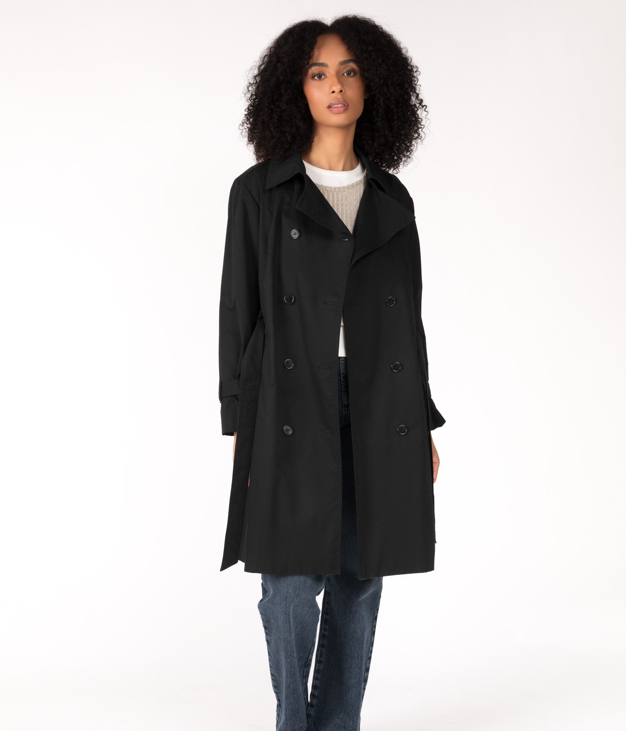 EZRA Vegan Trench Coat Matt Nat UK