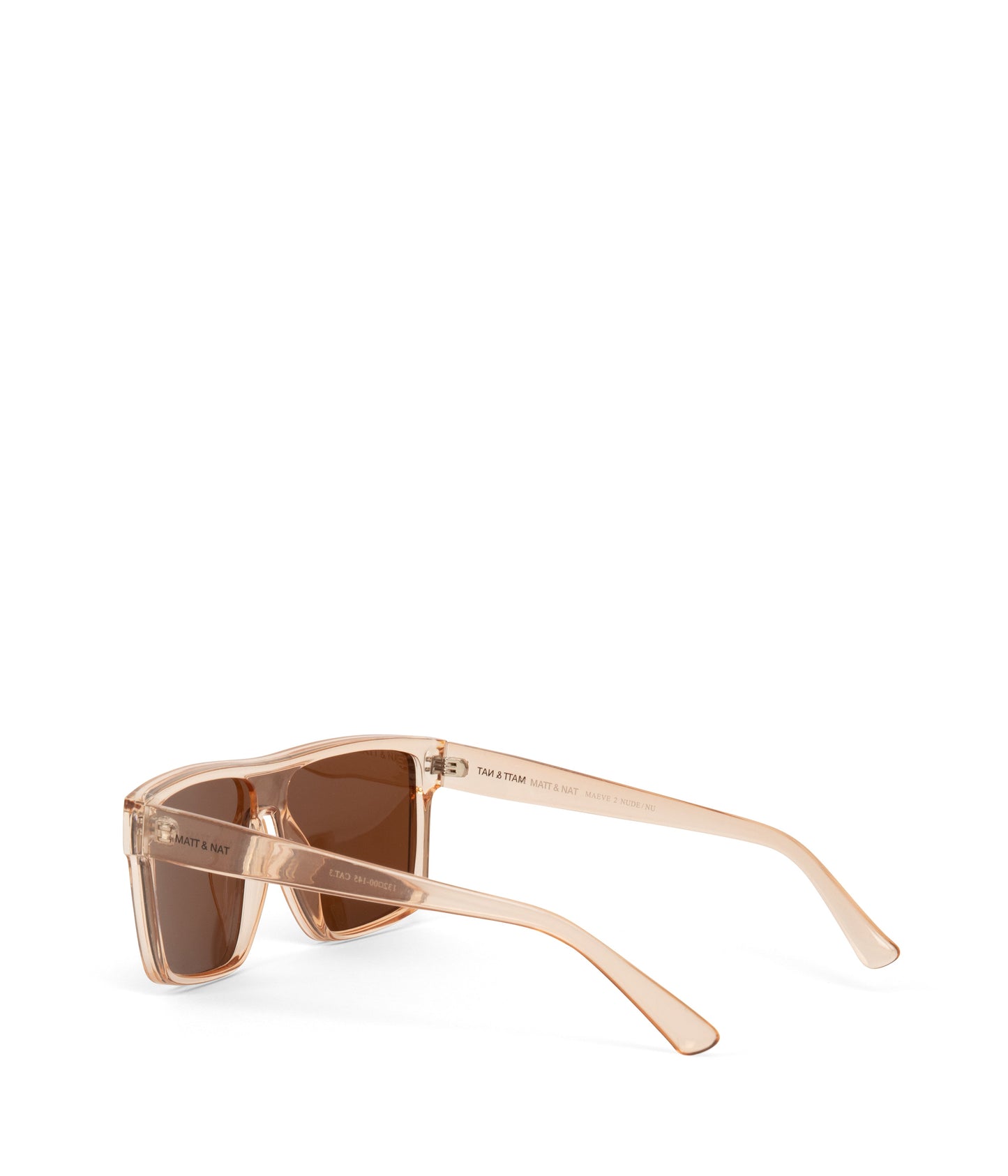 MAEVE-2 Recycled Beige Retro Squared Sunglasses | Color: Beige - variant::nude
