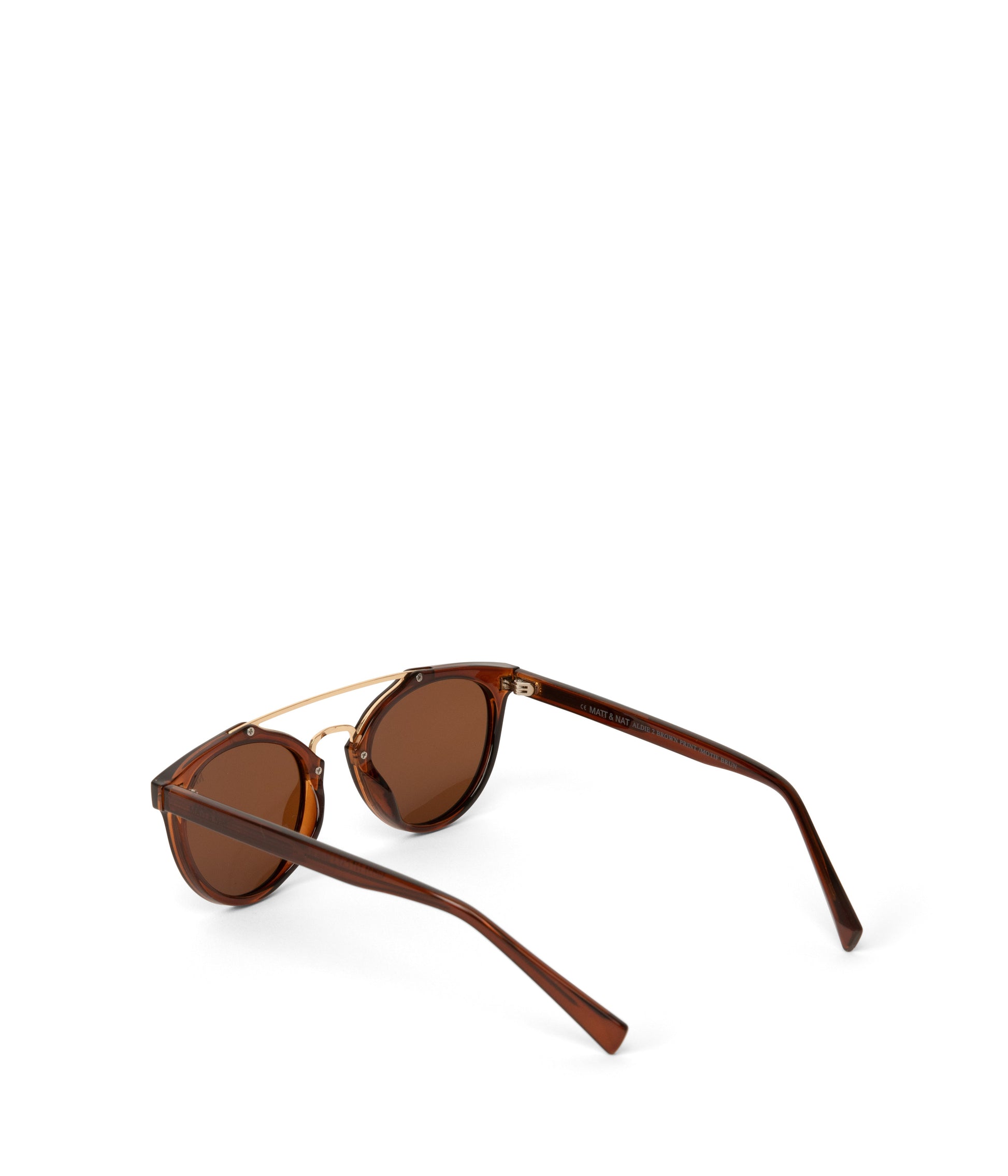 ALDIE-2 Round Recycled Sunglasses | Color: Brown - variant::brown