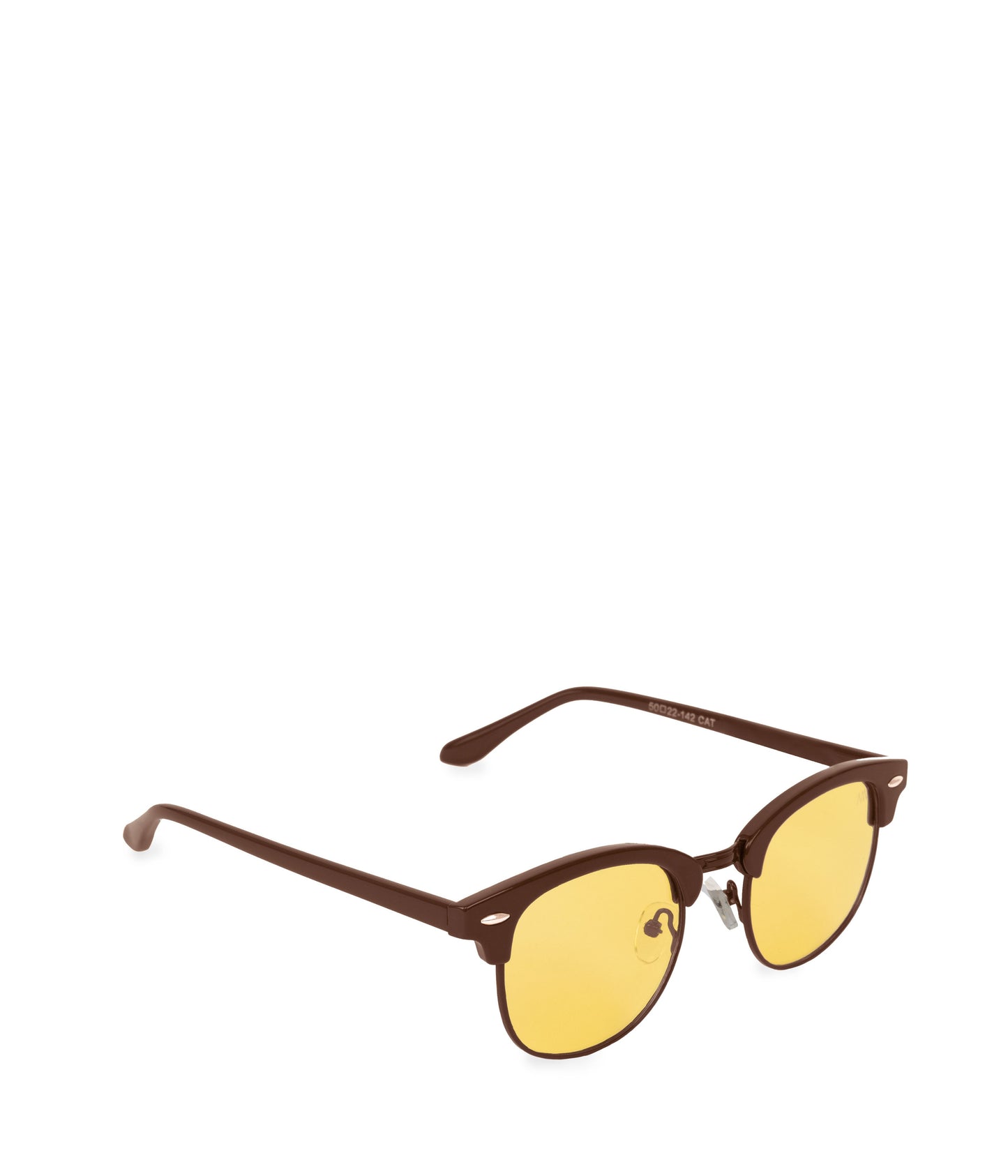 BUA Clubmaster Sunglasses | Color: White, Yellow - variant::nude