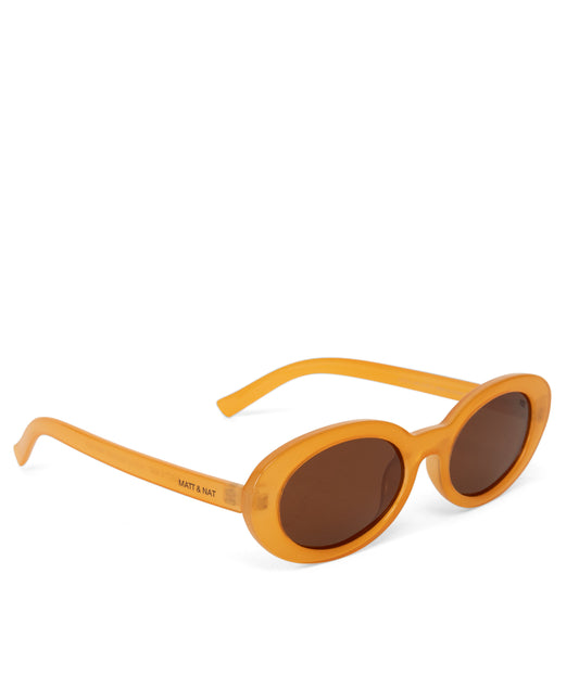 MIELA-2 Recycled Oval Sunglasses | Color: Yellow, Brown - variant::mustard