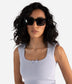 BIDLE-2 Recycled Rectangle Sunglasses | Color: Black - variant::black