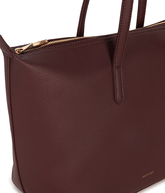 ABBI Vegan Tote Bag - Grain | Color: Cherry - variant::cherry