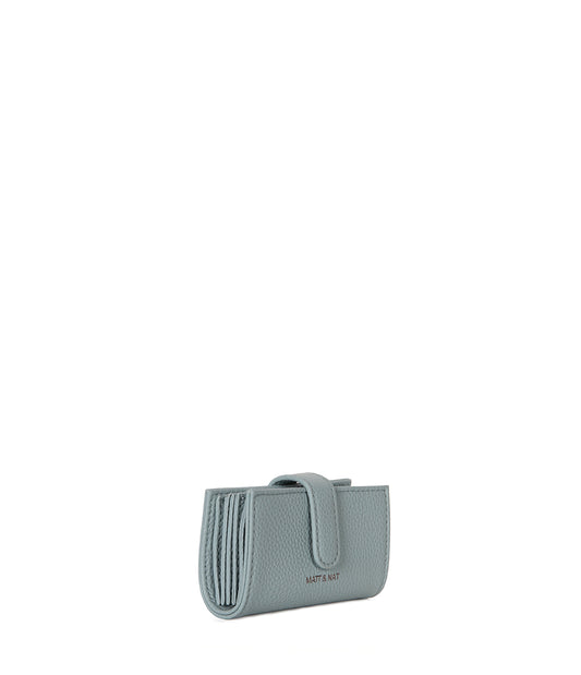 CREPE Vegan Accordion Card Holder – Grain | Color: Aquamarine - variant::aquamarine