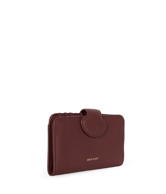 FLOATSM Small Vegan Wallet - Grain | Color: Cherry- variant::cherry