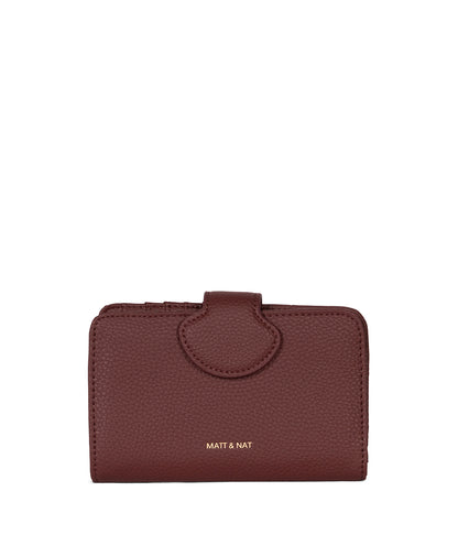FLOATSM Small Vegan Wallet - Grain | Color: Cherry- variant::cherry