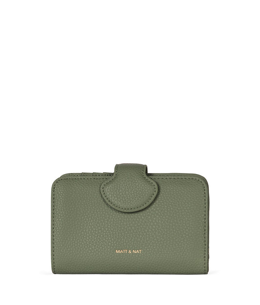 FLOATSM Small Vegan Wallet - Grain | Color: Olivine- variant::olivine