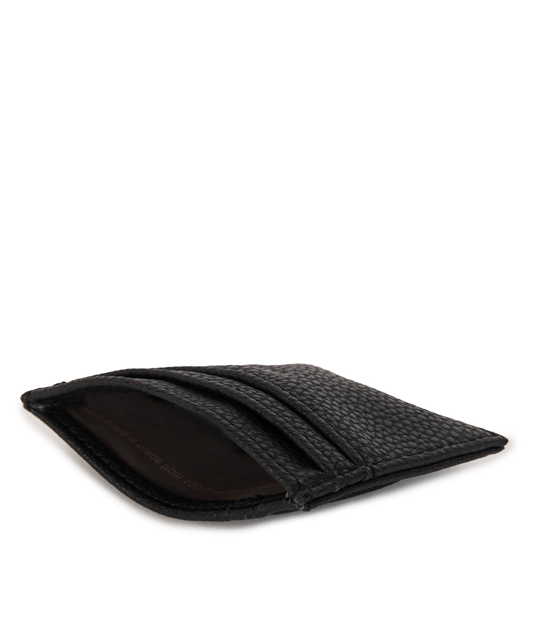 MAX Vegan Card Holder - Grain | Color: Black - variant::black