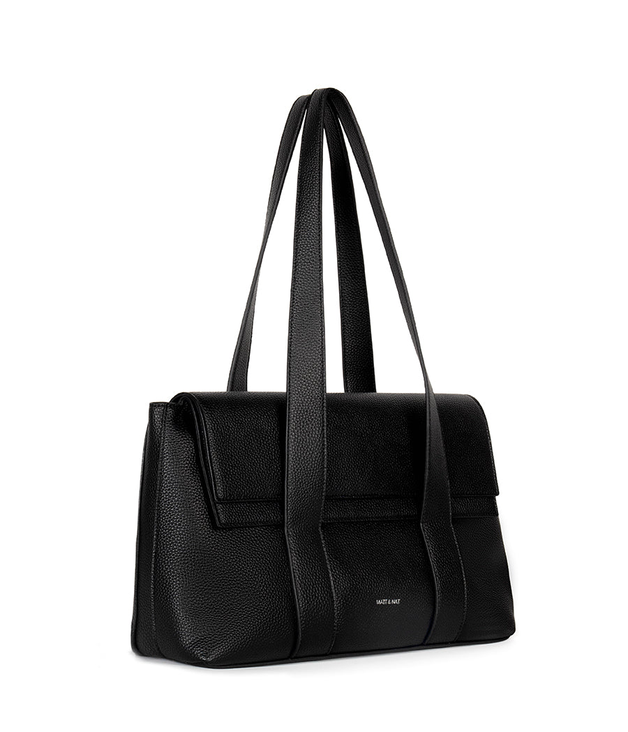 MOLLY Vegan Tote Bag – Grain | Color: Black - variant::black