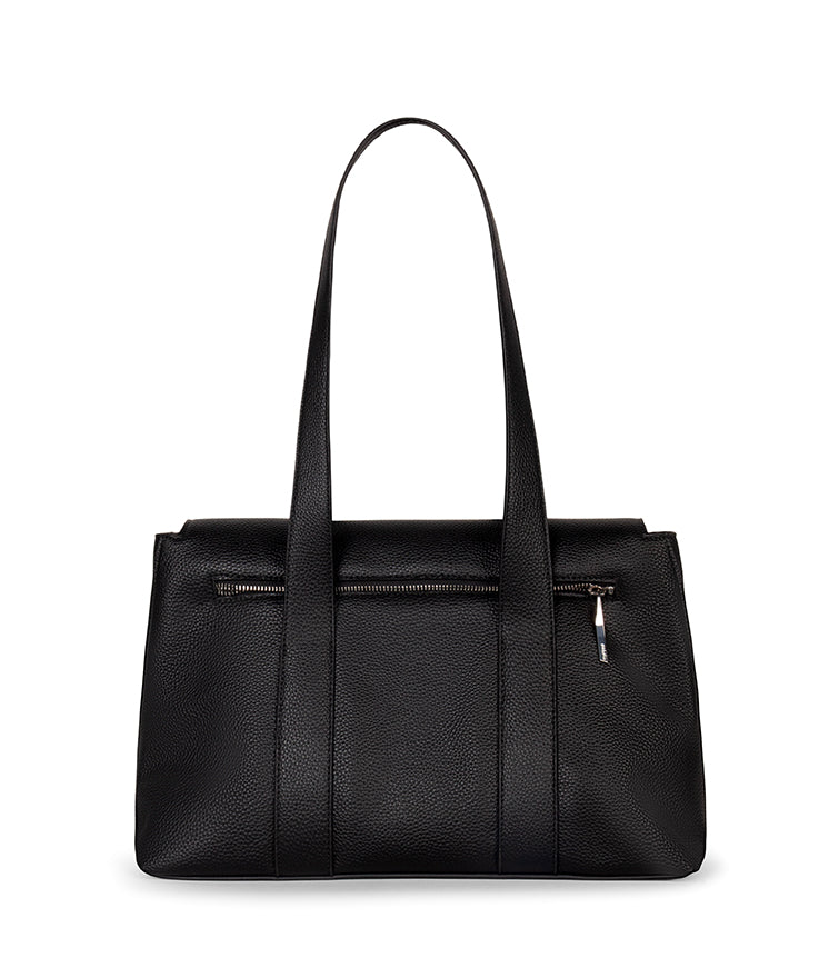 MOLLY Vegan Tote Bag – Grain | Color: Black - variant::black