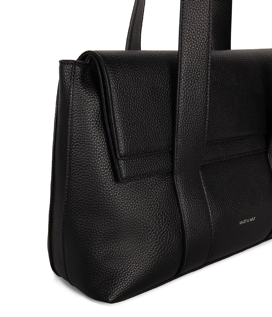 MOLLY Vegan Tote Bag – Grain | Color: Black - variant::black