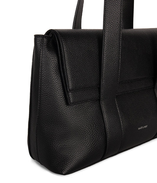 MOLLY Vegan Tote Bag – Grain | Color: Black - variant::black