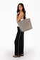 NATALIA Vegan Tote Bag – Grain | Color: Black - variant::black
