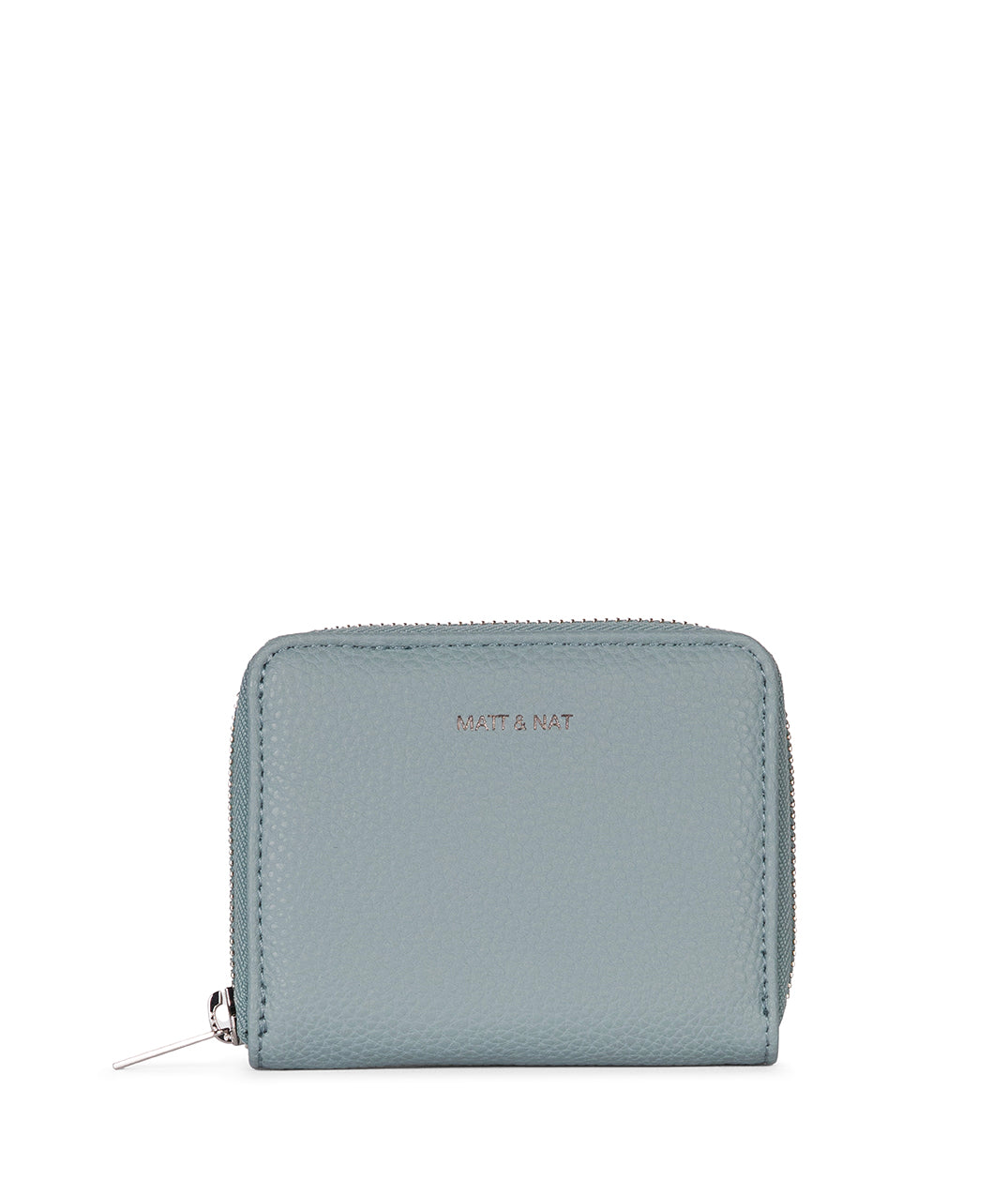 RUE Small Vegan Zip Wallet - Grain | Color: Aquamarine - variant::aquamarine