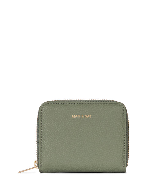 RUE Small Vegan Zip Wallet - Grain | Color: Olivine - variant::olivine