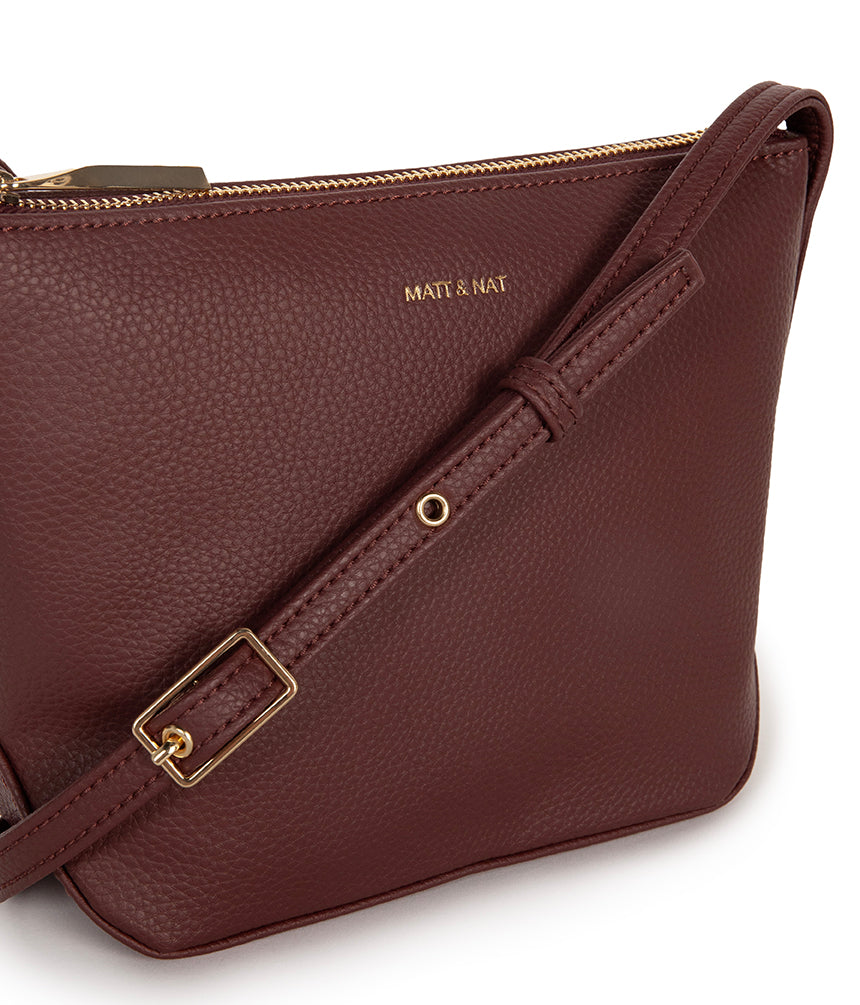 SAM Vegan Crossbody Bag - Grain | Color: Cherry - variant::cherry