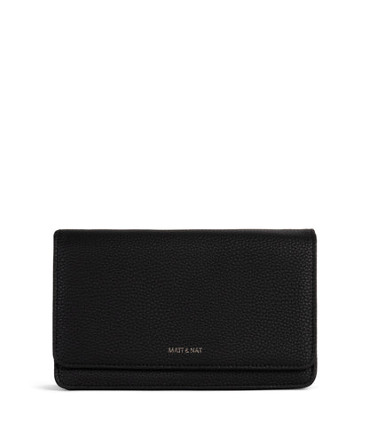 BEE Vegan Crossbody Bag - Grain | Color: Black - variant::black