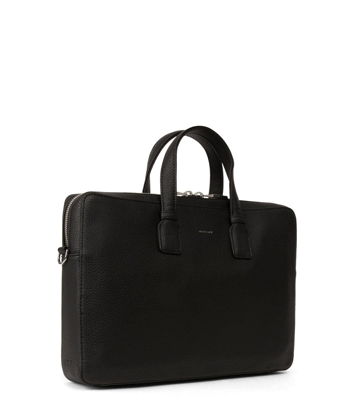 BELEM Vegan Briefcase - Grain | Color: Black - variant::black