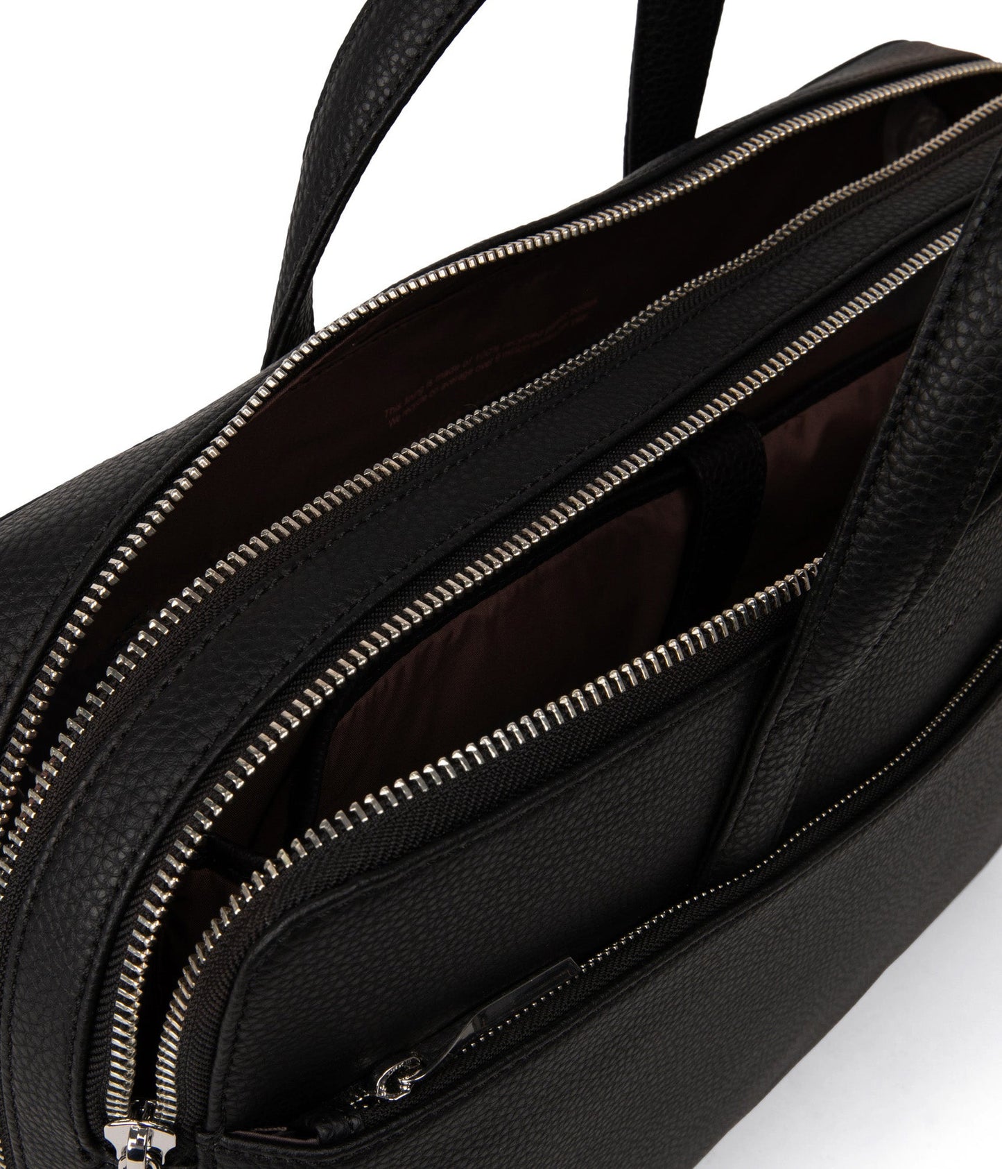 TOM Vegan Briefcase - Grain | Color: Black - variant::black