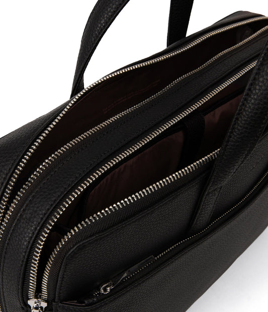 TOM Vegan Briefcase - Grain | Color: Black - variant::black