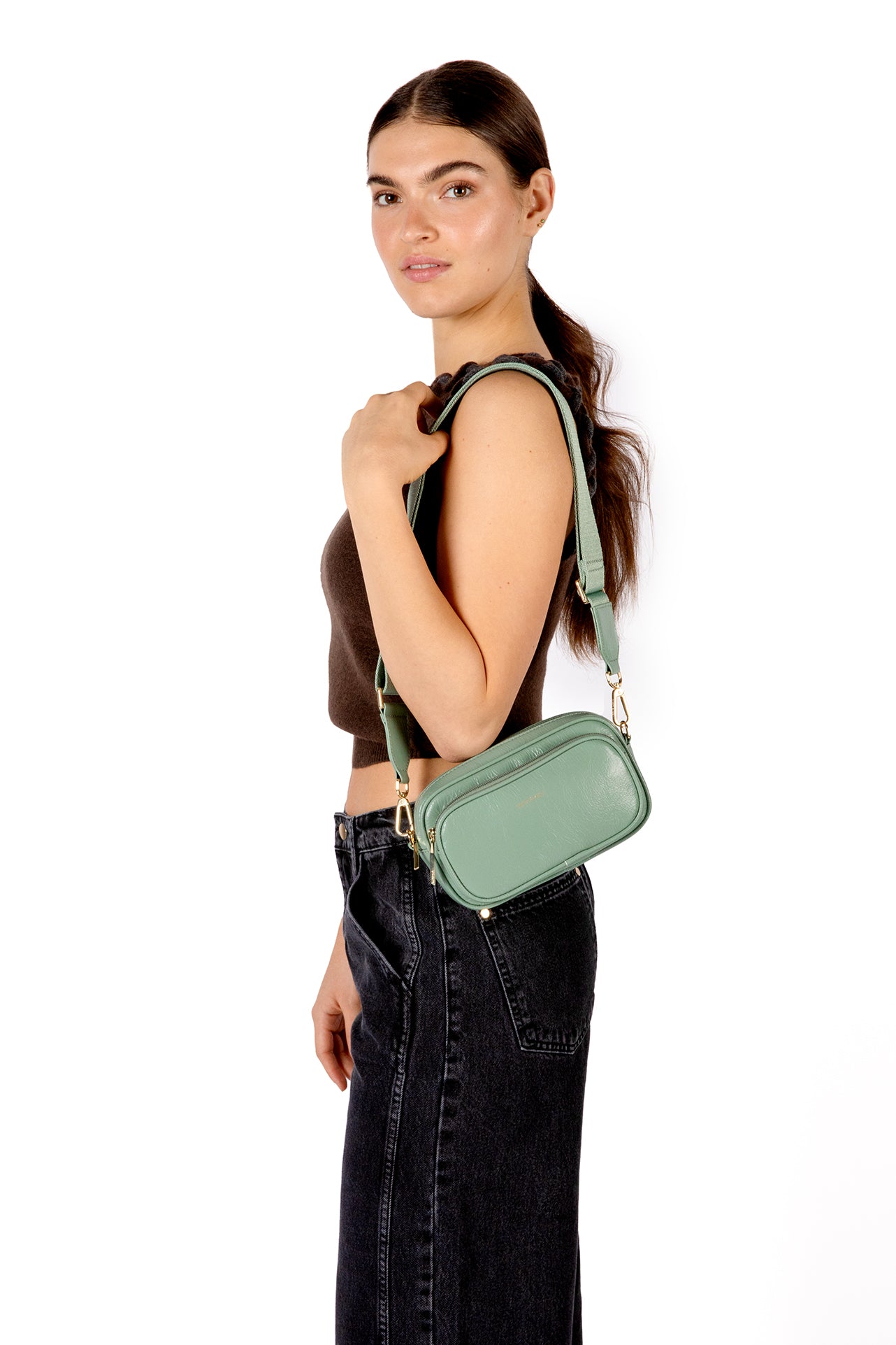 SOLEIL Vegan Crossbody Bag - Theme | Color: Glaze - variant::glaze
